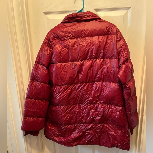 G by Giuliana Burgundy Down Puff Coat, Sz 1X - Picture 3 of 10
